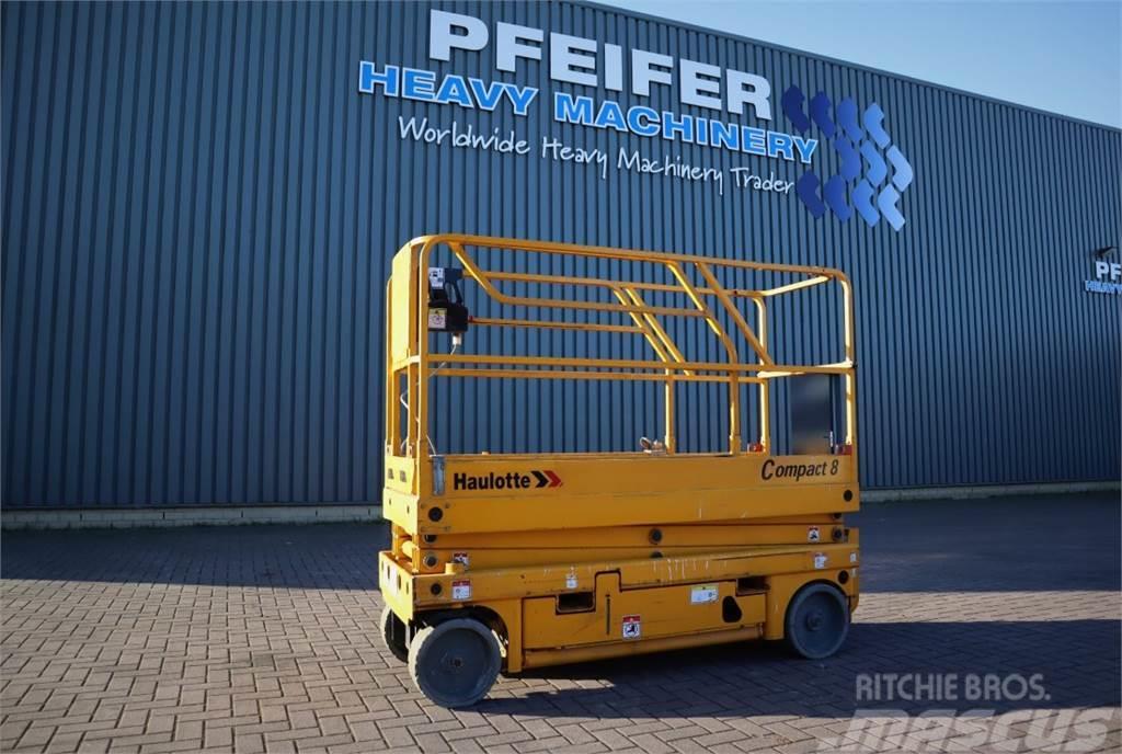 Haulotte COMPACT 8 Electric, 8.2m Working Height, 350kg Cap Saksilavat
