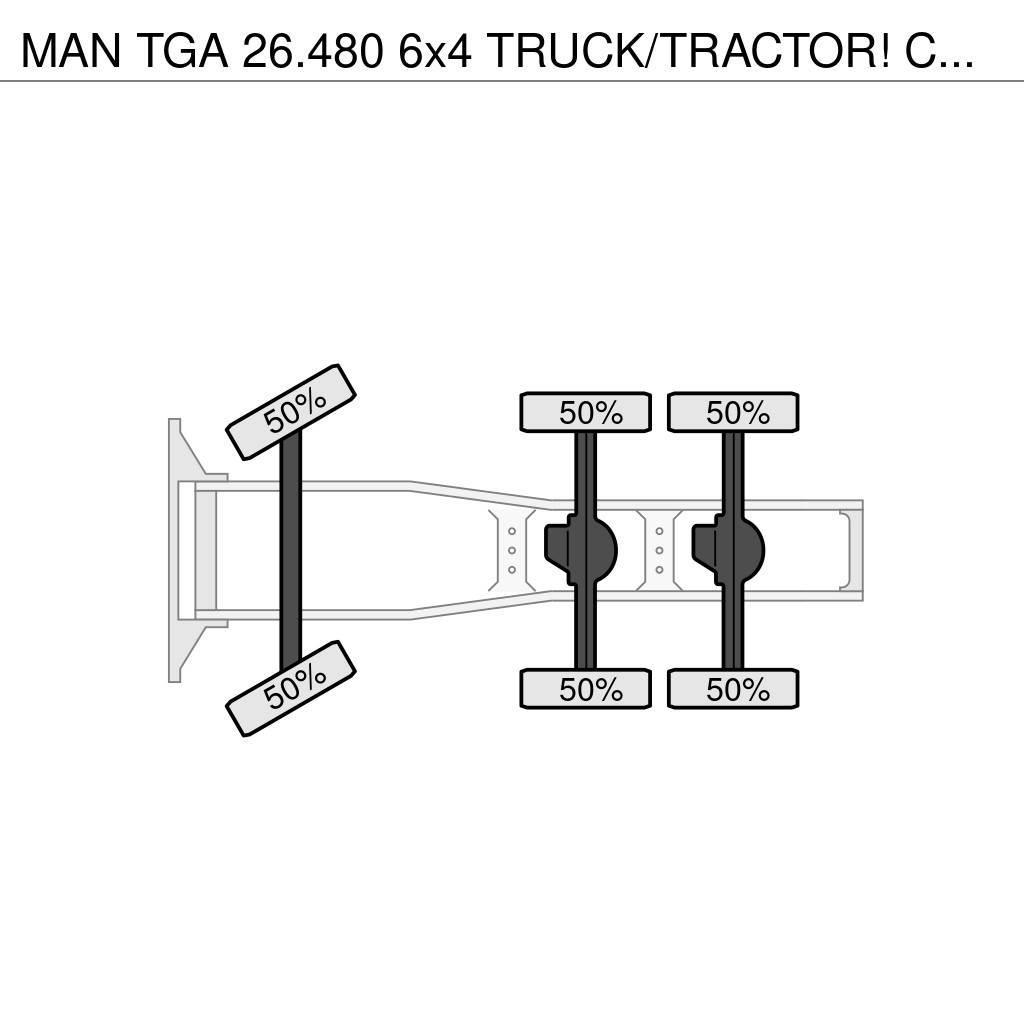 MAN TGA 26.480 6x4 TRUCK/TRACTOR! CRANE/KRAN/GRUE HIAB Vetopöytäautot