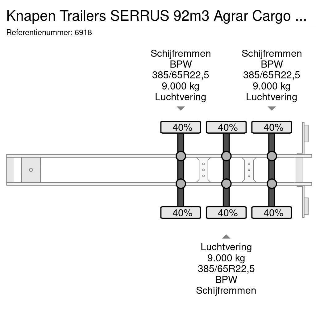Knapen Trailers SERRUS 92m3 Agrar Cargo Floor 10MM Alcoa Walking floor-puoliperävaunut