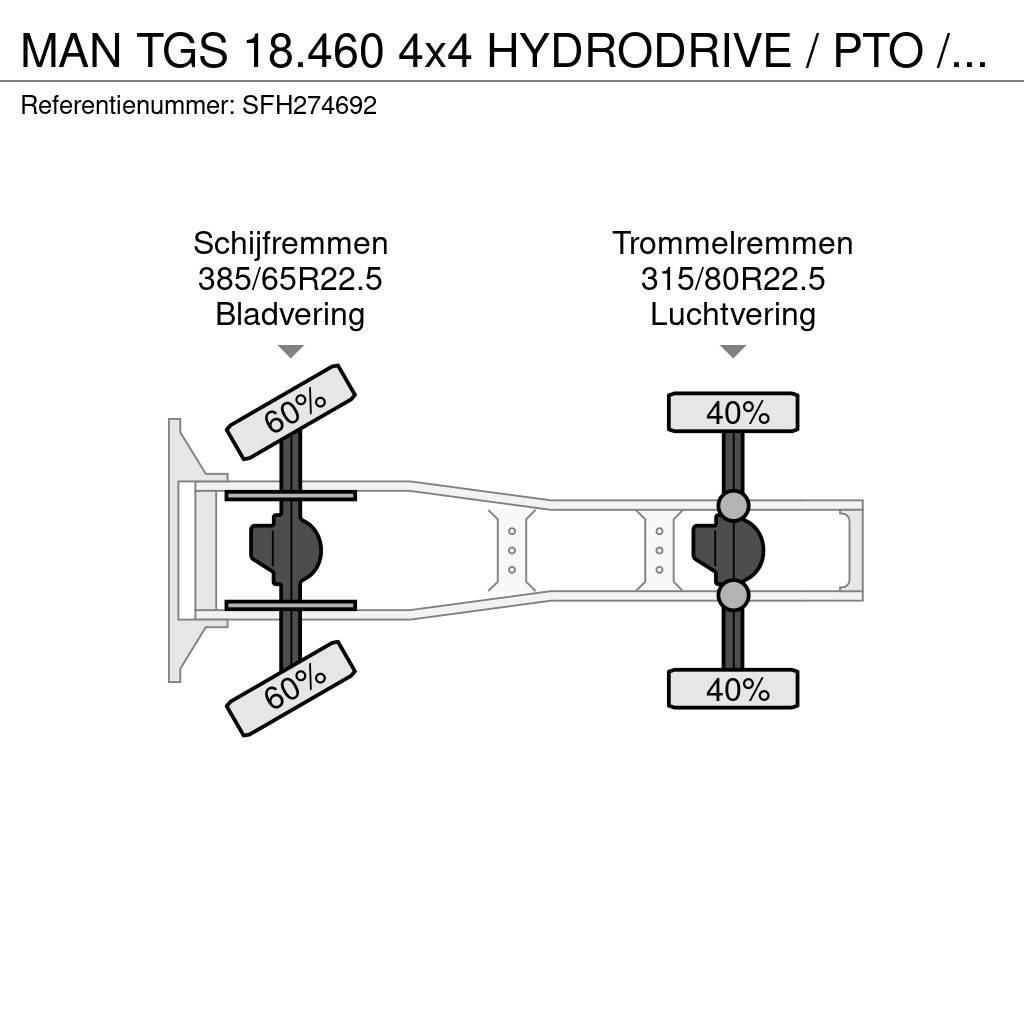 MAN TGS 18.460 4x4 HYDRODRIVE / PTO / GROS PONTS - BIG Vetopöytäautot