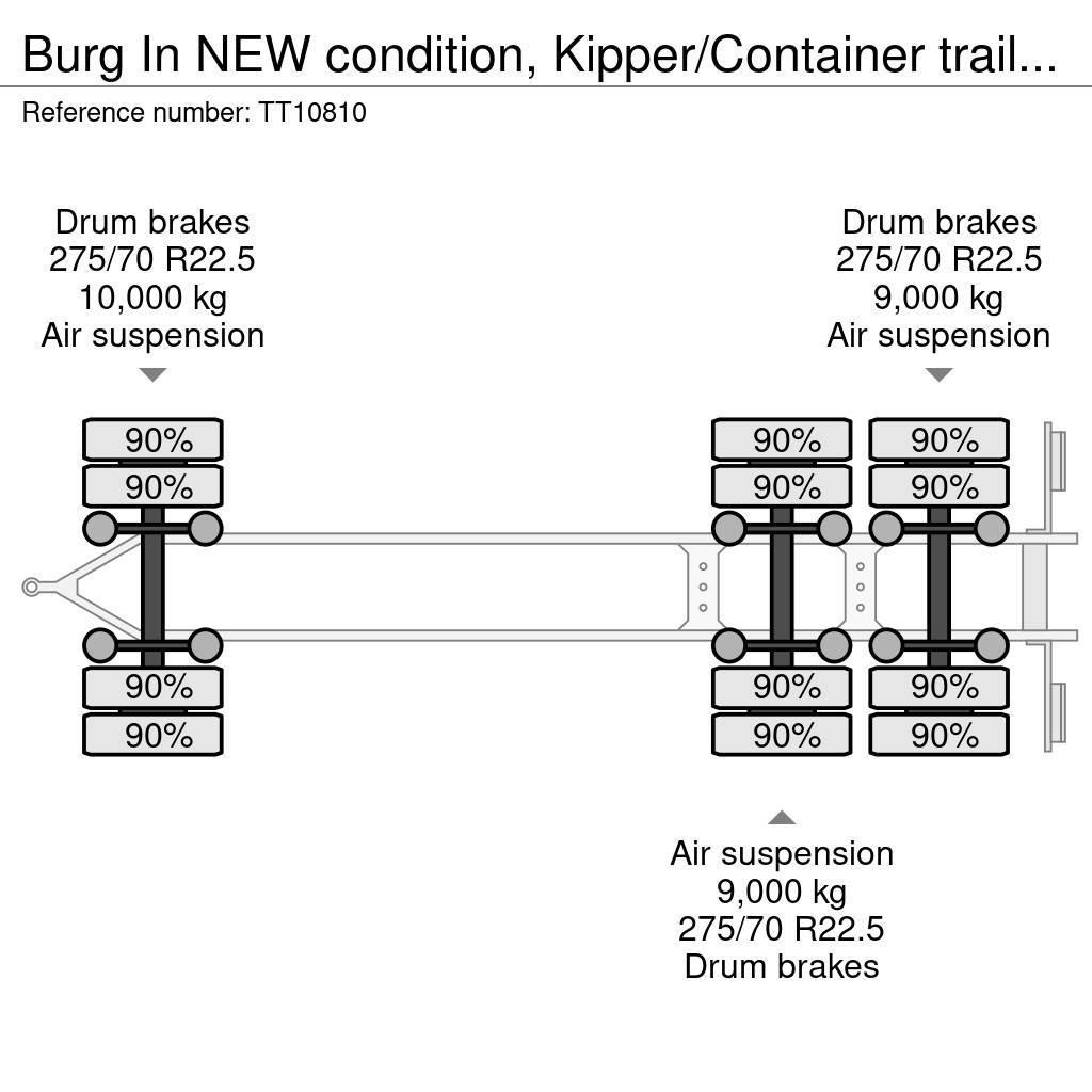 Burg In NEW condition, Kipper/Container trailer Täyskonttiperävaunut