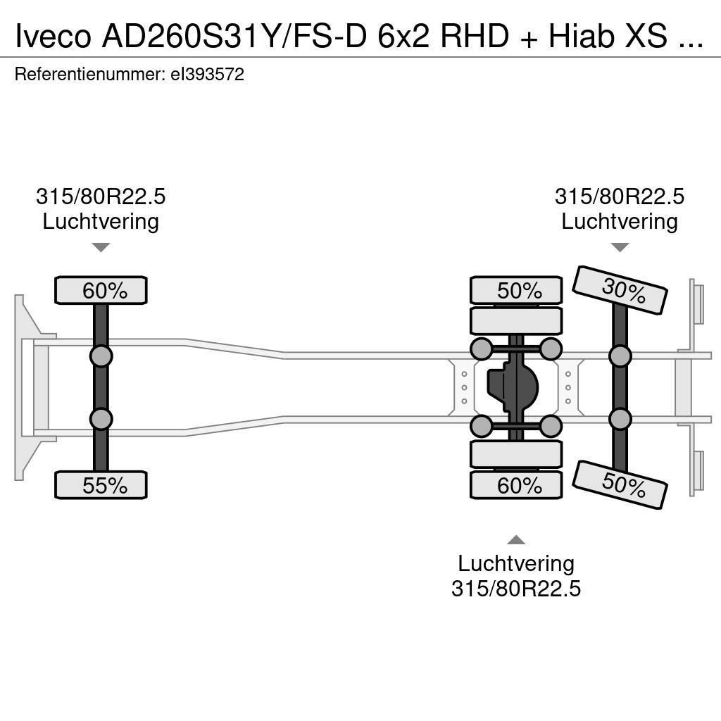 Iveco AD260S31Y/FS-D 6x2 RHD + Hiab XS 144 B-2 HIDUO Lava-kuorma-autot