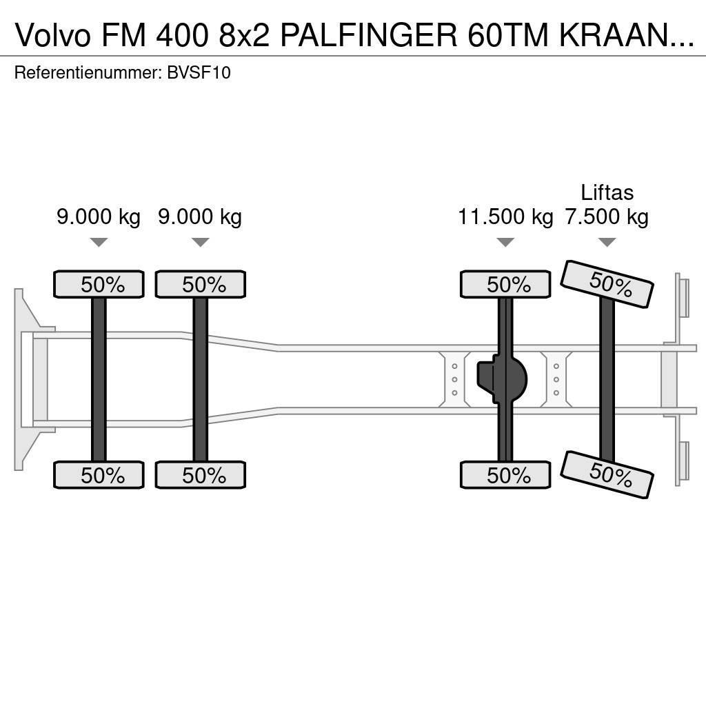 Volvo FM 400 8x2 PALFINGER 60TM KRAAN/KRAN!!EURO5!! Mobiilinosturit