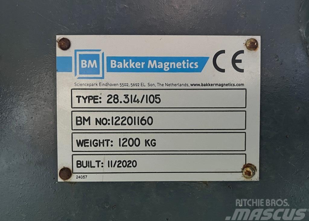 Bakker Magnetics 28.314/105 Overband Separator Bovenbandmagneet Waste sorting equipment