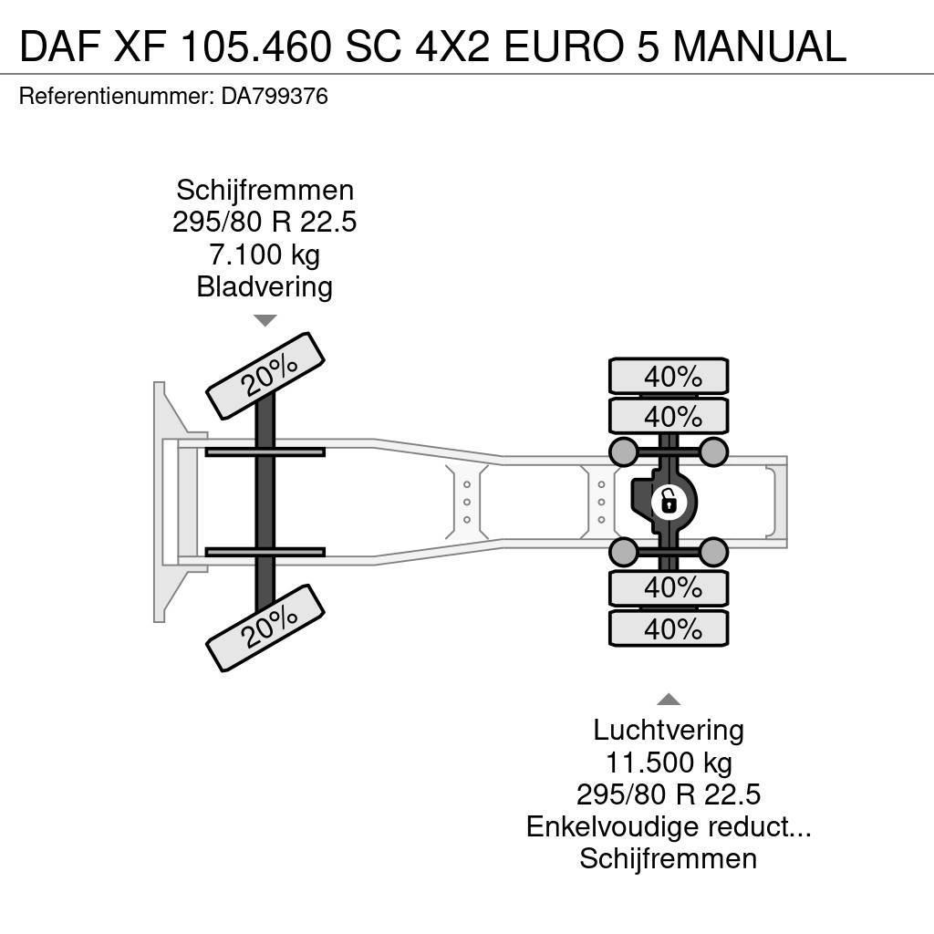 DAF XF 105.460 SC 4X2 EURO 5 MANUAL Vetopöytäautot
