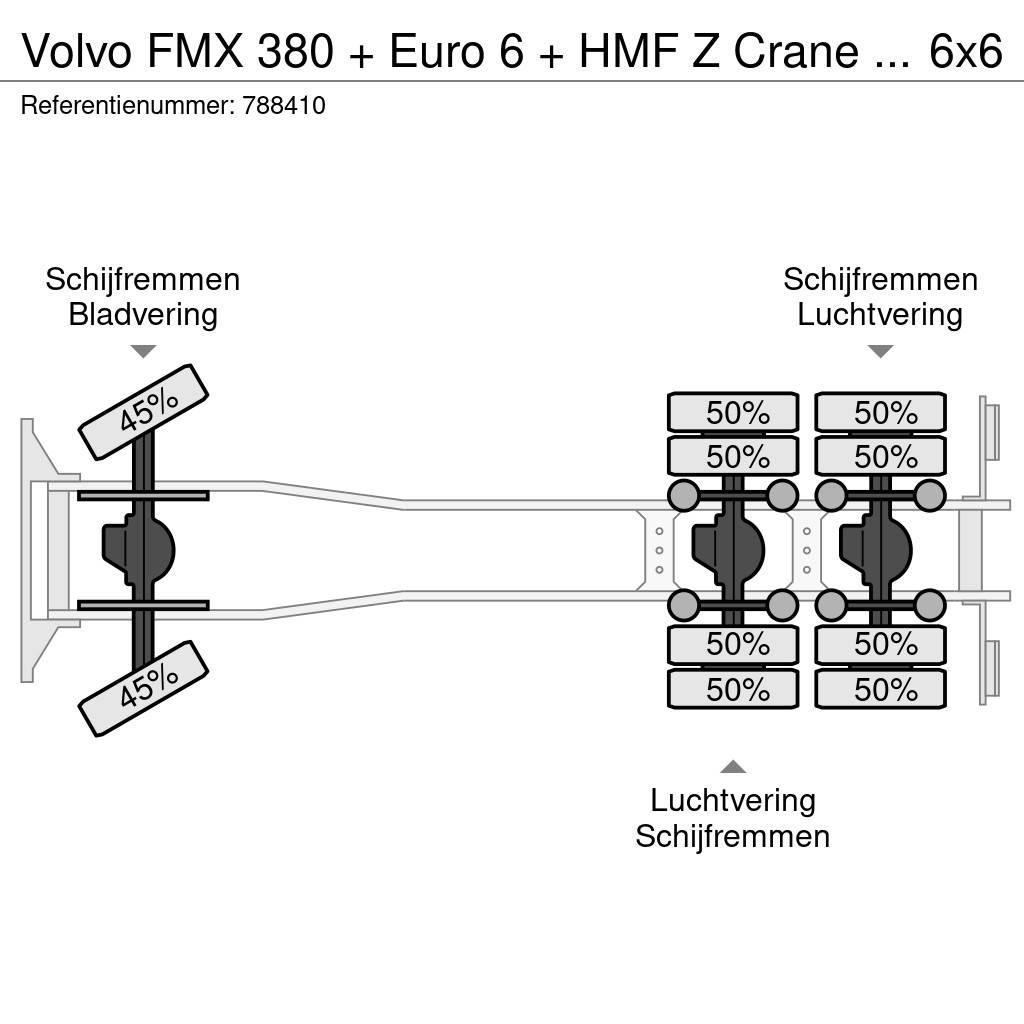 Volvo FMX 380 + Euro 6 + HMF Z Crane + 6x6 + Hardox KIPP Sora- ja kippiautot