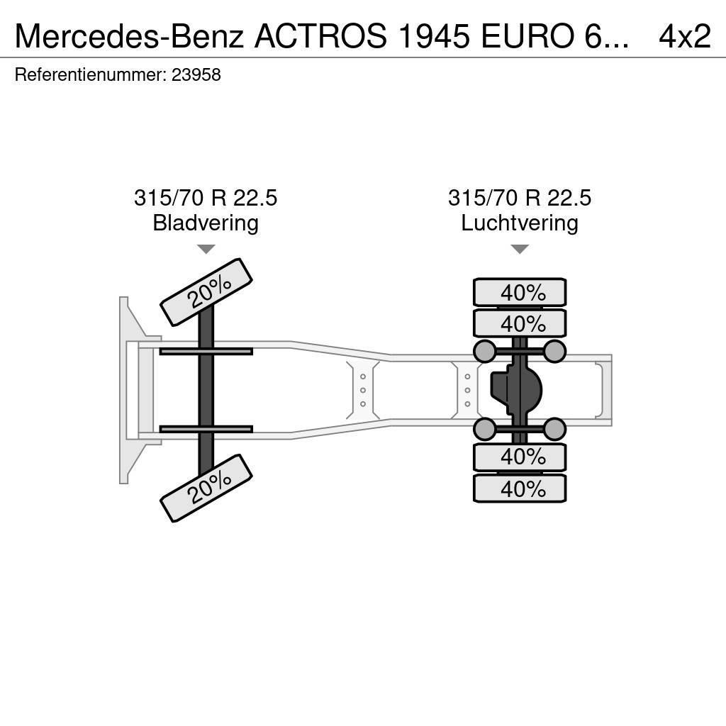 Mercedes-Benz ACTROS 1945 EURO 6 657.000KM Vetopöytäautot