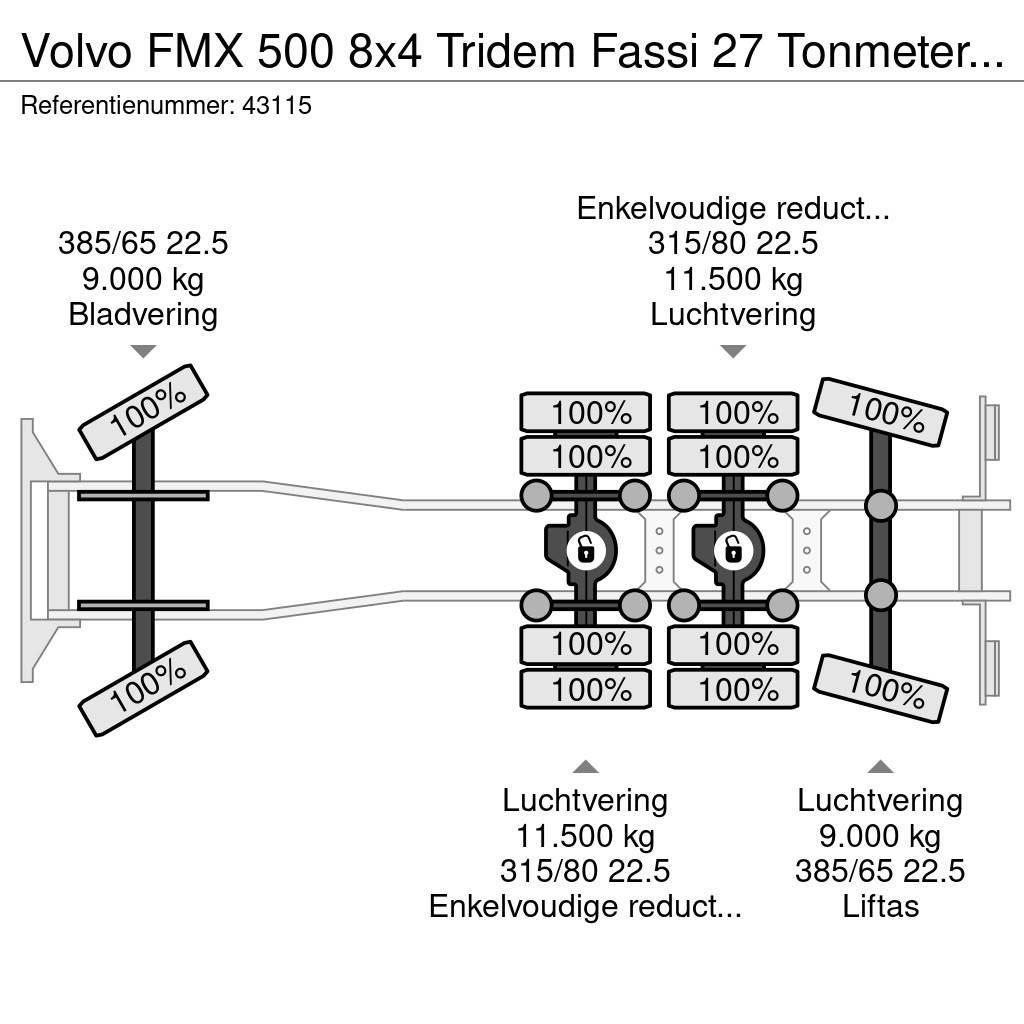 Volvo FMX 500 8x4 Tridem Fassi 27 Tonmeter laadkraan NEW Koukkulava kuorma-autot