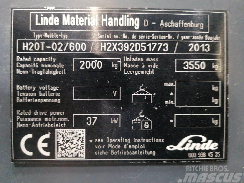 Linde H20T-02/600 Nestekaasutrukit