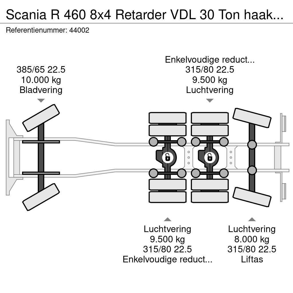 Scania R 460 8x4 Retarder VDL 30 Ton haakarmsysteem NEW A Koukkulava kuorma-autot