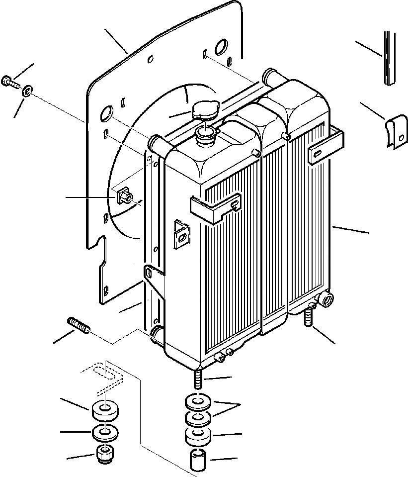Komatsu - radiator - 312607149 Moottorit