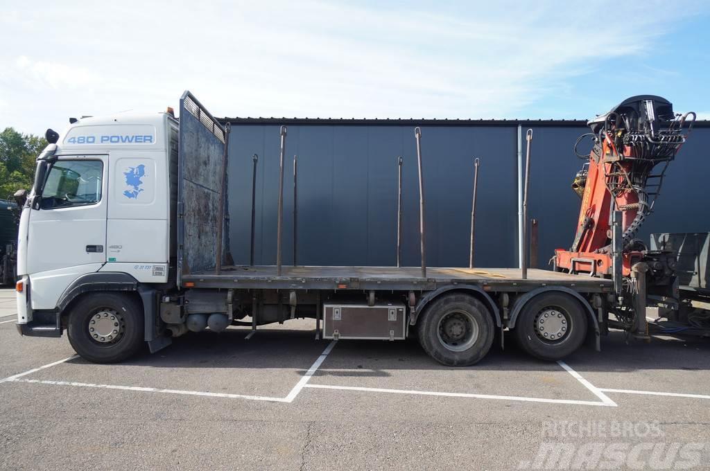 Volvo FH480 6X2 MANUAL TIMBER TRANSPORT COMBI WITH TRAIL Mobiilinosturit