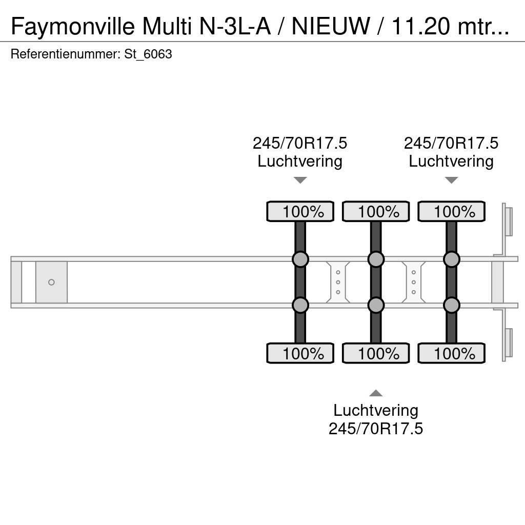 Faymonville Multi N-3L-A / NIEUW / 11.20 mtr / UITSCHUIFBAAR Puoliperävaunulavetit