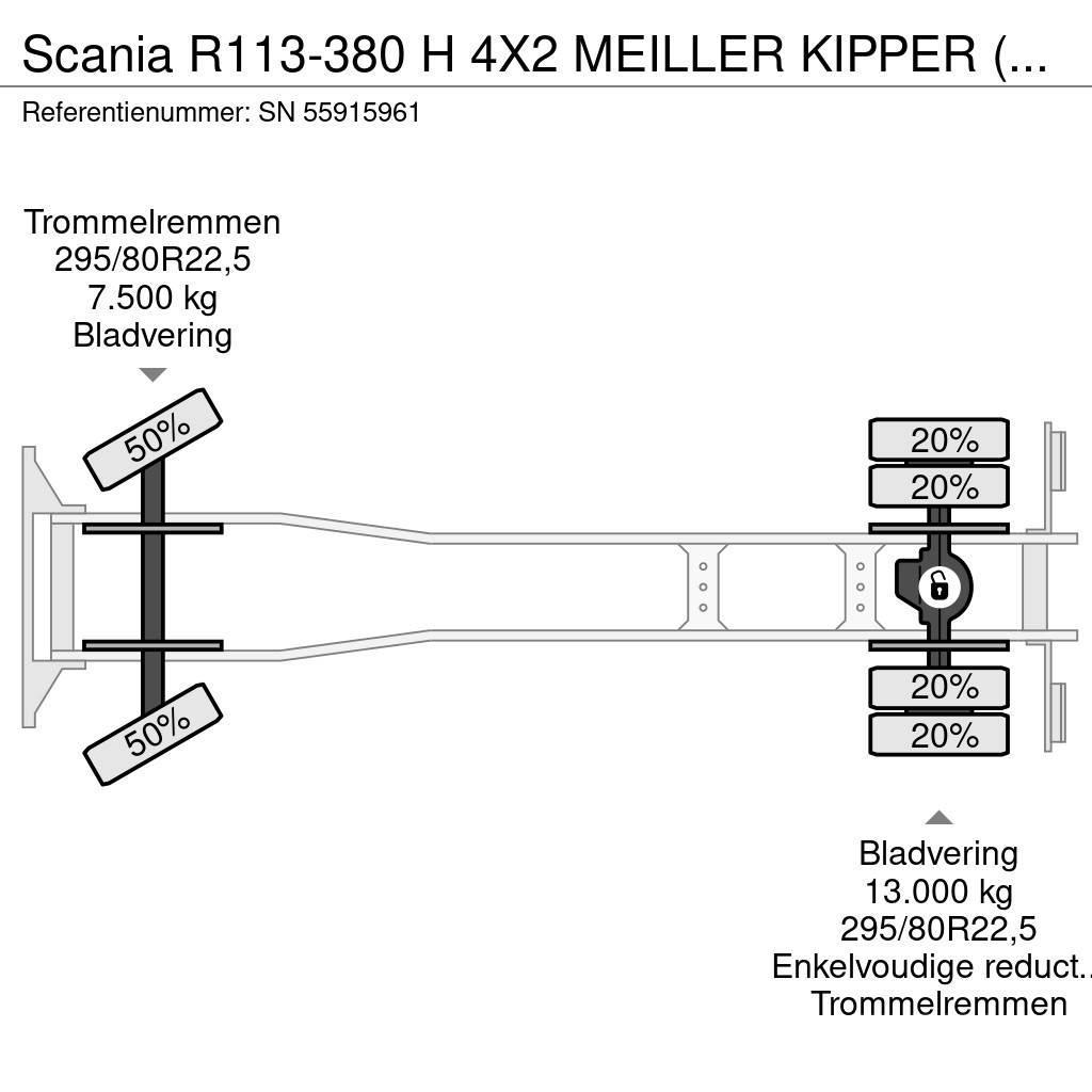 Scania R113-380 H 4X2 MEILLER KIPPER (FULL STEEL SUSPENSI Sora- ja kippiautot