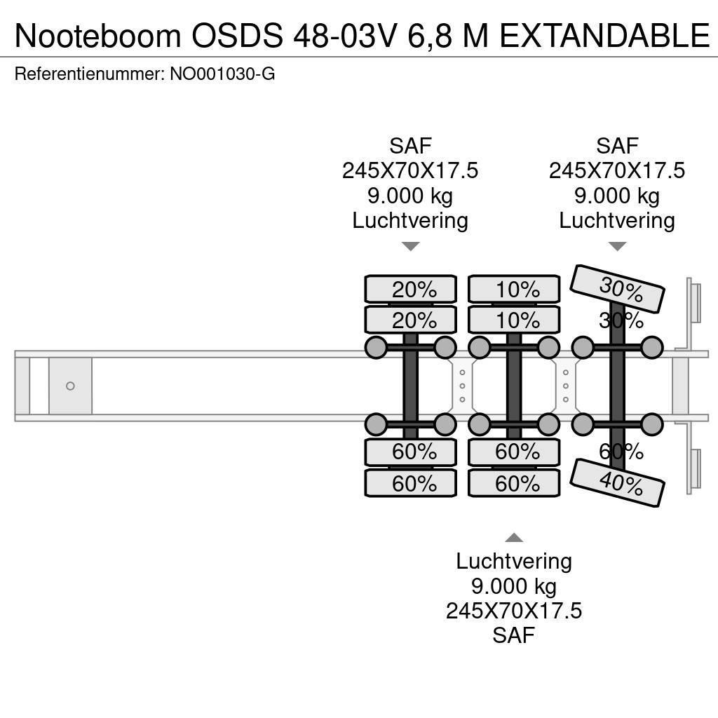 Nooteboom OSDS 48-03V 6,8 M EXTANDABLE Puoliperävaunulavetit