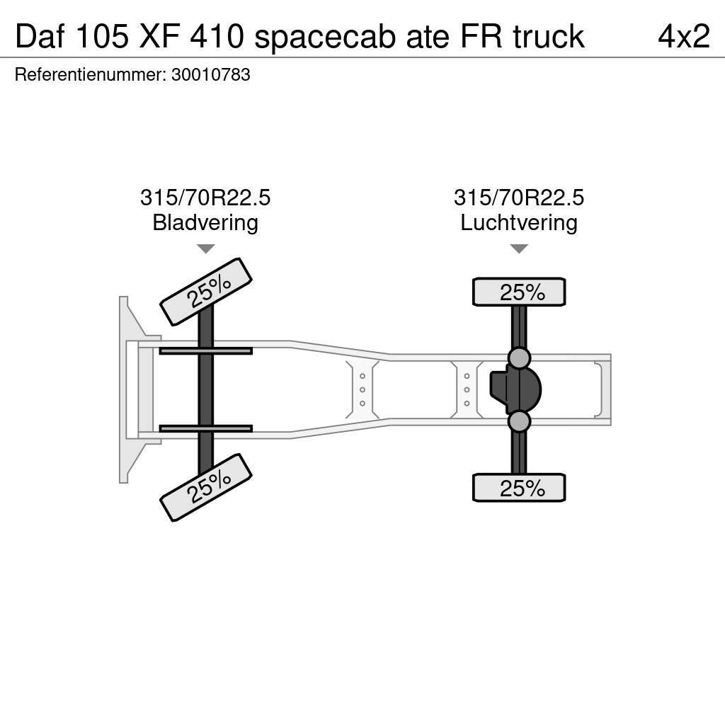 DAF 105 XF 410 spacecab ate FR truck Vetopöytäautot