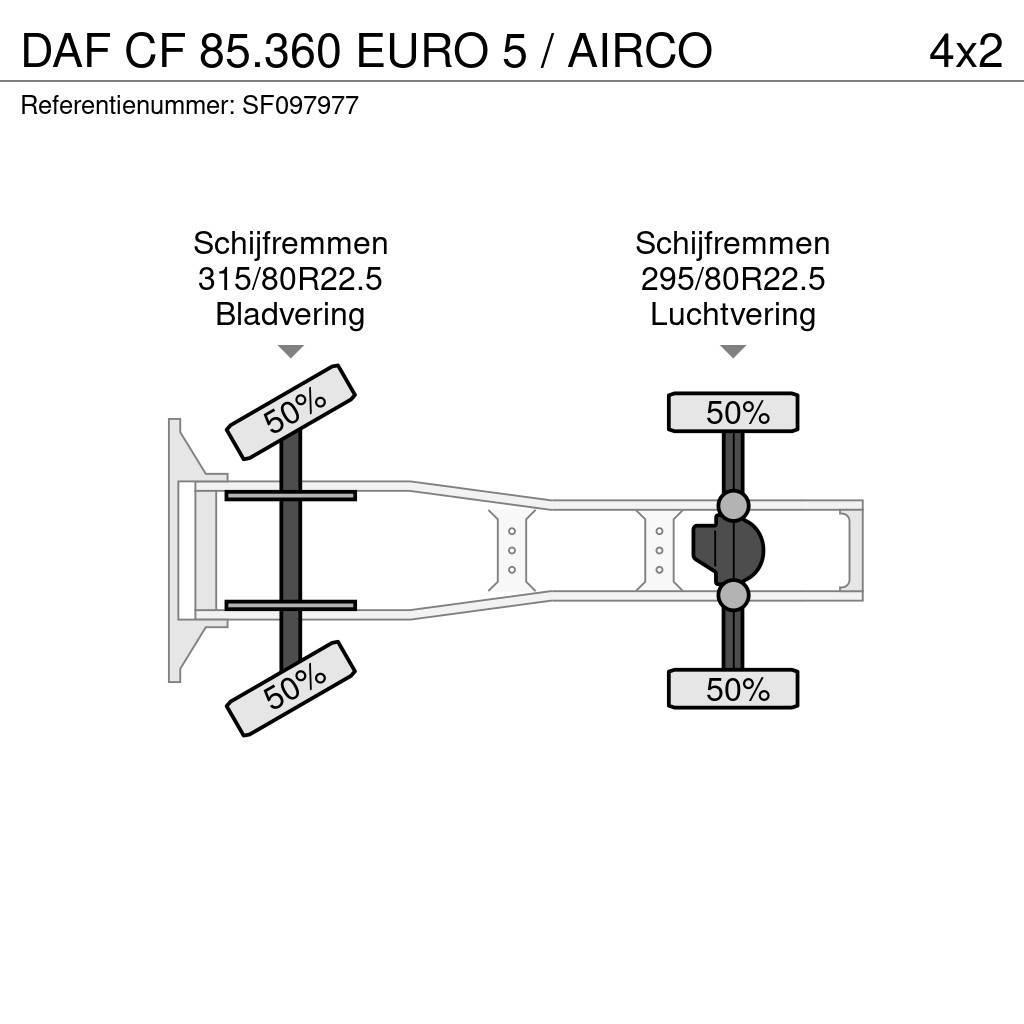 DAF CF 85.360 EURO 5 / AIRCO Vetopöytäautot