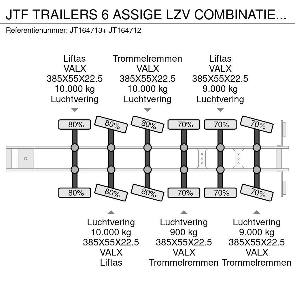  JTF TRAILERS 6 ASSIGE LZV COMBINATIE MET ON-22-XN Konttipuoliperävaunut