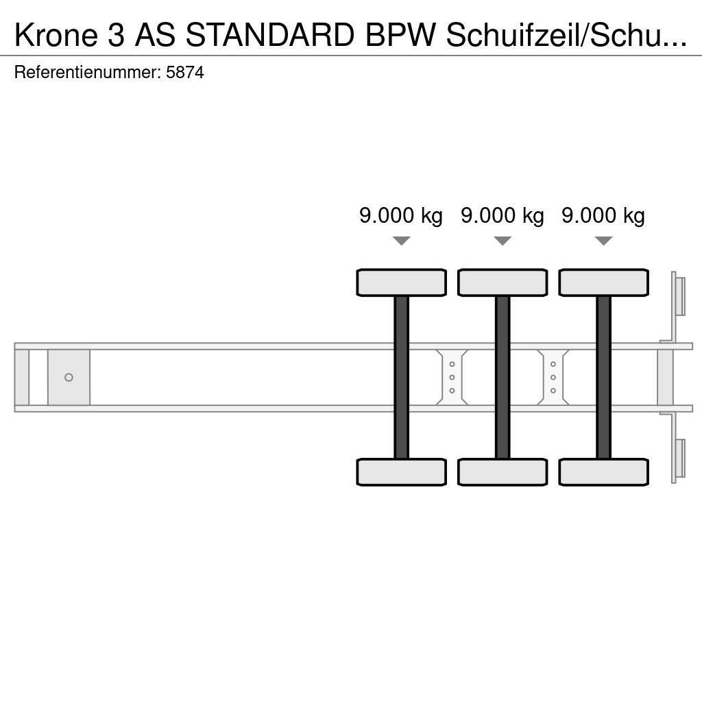 Krone 3 AS STANDARD BPW Schuifzeil/Schuifdak Pressukapellipuoliperävaunut