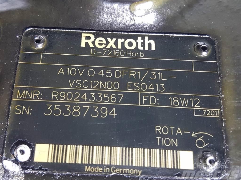 CLAAS TORION-Rexroth A10VO45DFR1/31L-Load sensing pump Hydrauliikka