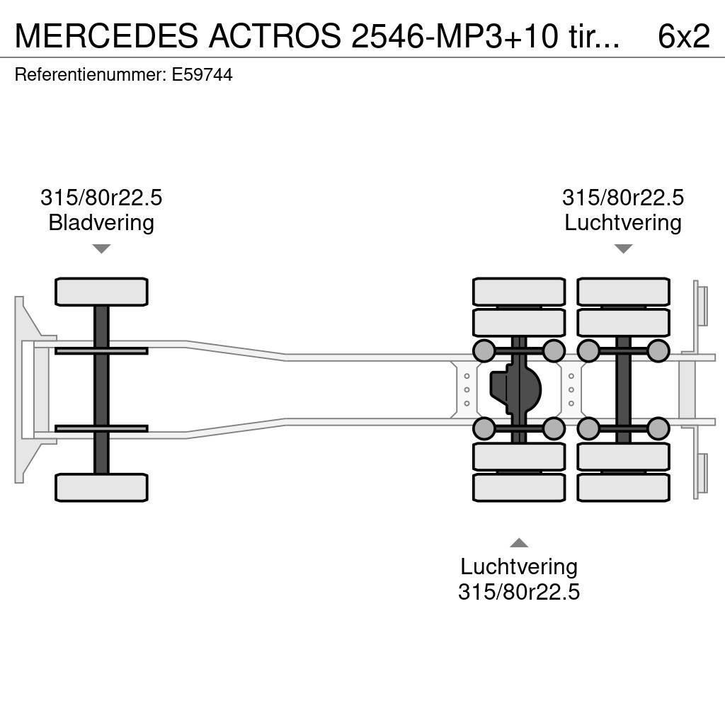 Mercedes-Benz ACTROS 2546-MP3+10 tires/pneus Kontti-/tasonostoautot