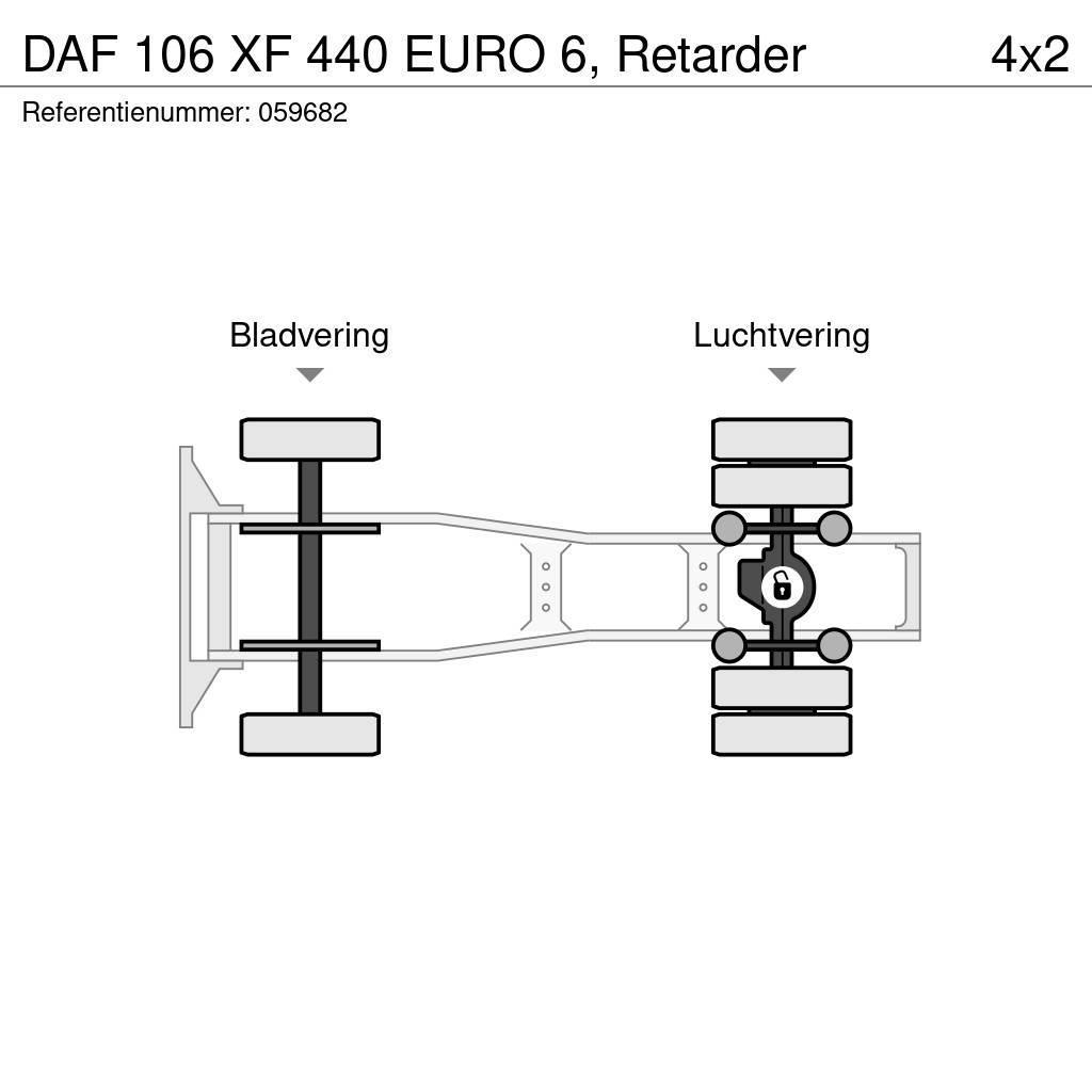 DAF 106 XF 440 EURO 6, Retarder Vetopöytäautot