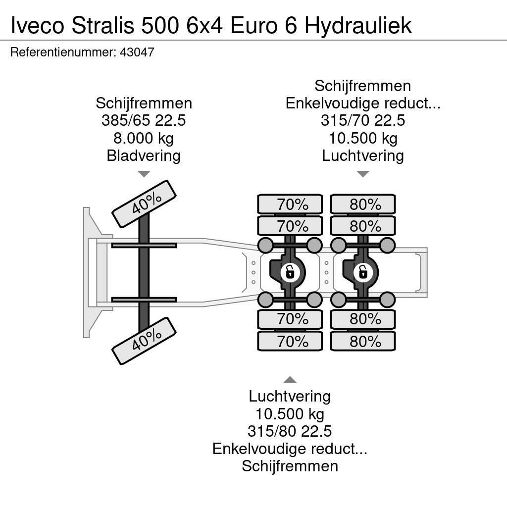 Iveco Stralis 500 6x4 Euro 6 Hydrauliek Vetopöytäautot