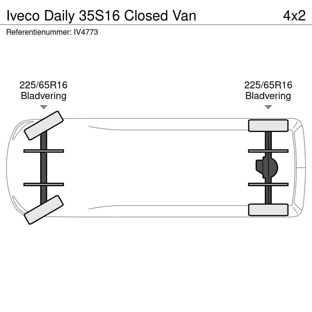 Iveco Daily 35S16 Closed Van Jakeluautot