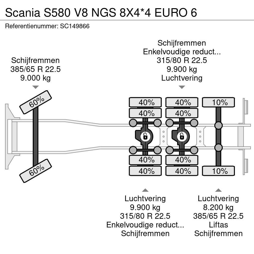 Scania S580 V8 NGS 8X4*4 EURO 6 Kuorma-autoalustat