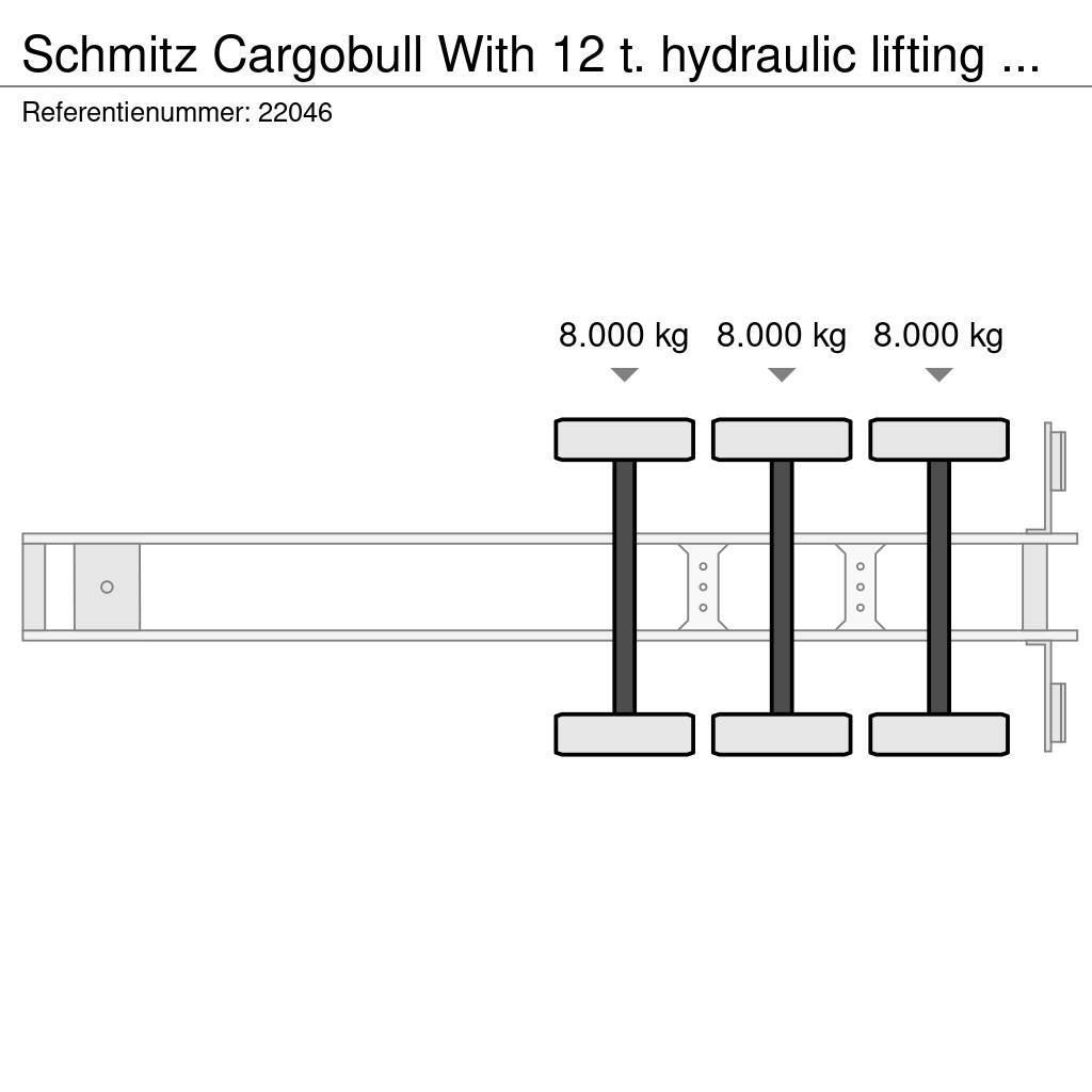 Schmitz Cargobull With 12 t. hydraulic lifting deck for double stock Pressukapellipuoliperävaunut