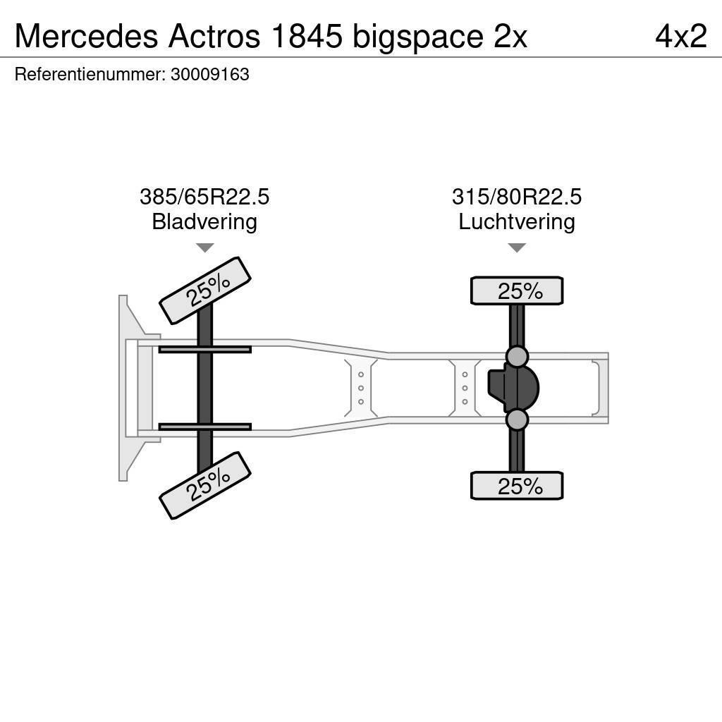 Mercedes-Benz Actros 1845 bigspace 2x Vetopöytäautot
