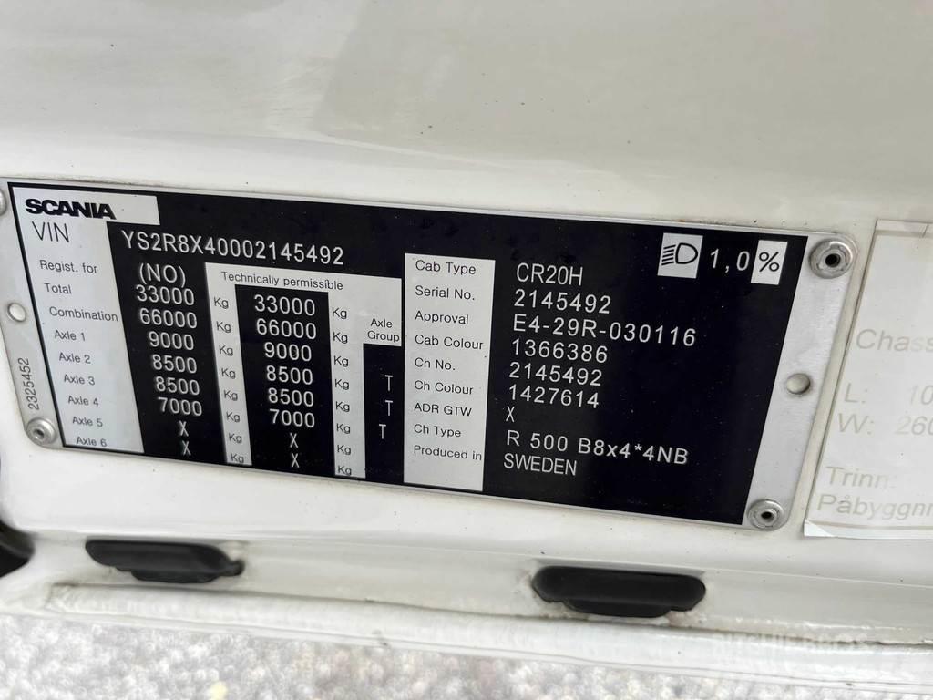 Scania R500 8X4*4 EURO 6 + RETARDER Kuorma-autoalustat