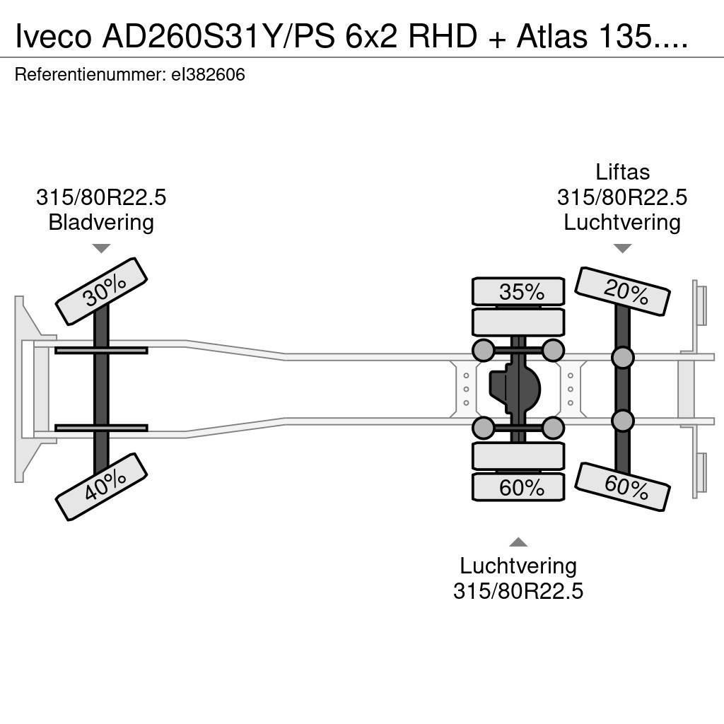 Iveco AD260S31Y/PS 6x2 RHD + Atlas 135.2E-A2 Lava-kuorma-autot