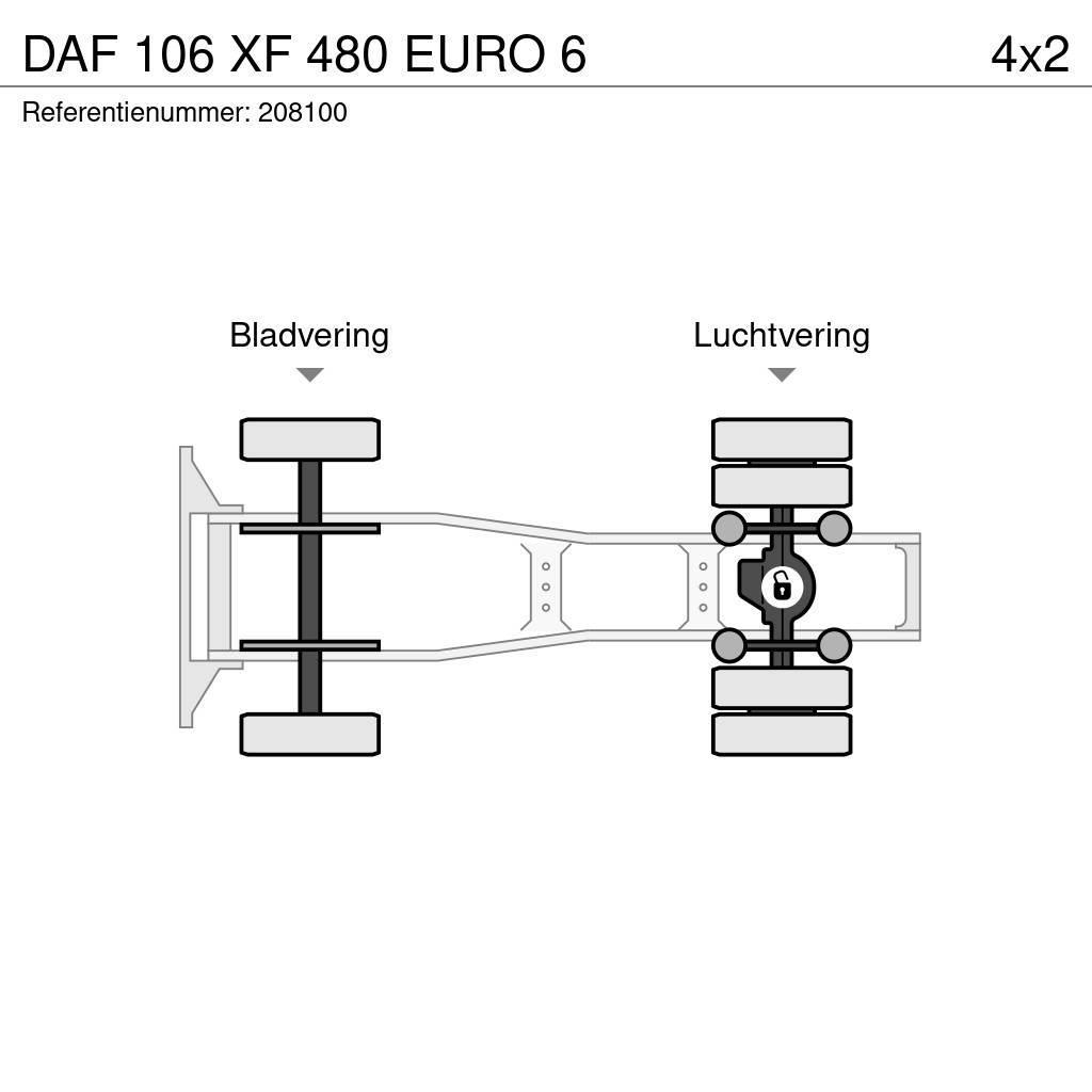 DAF 106 XF 480 EURO 6 Vetopöytäautot