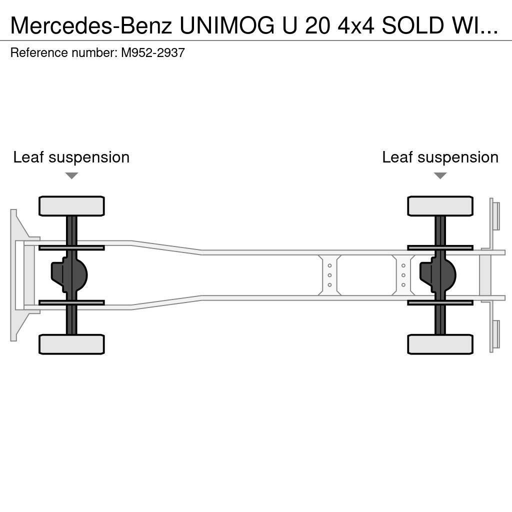 Mercedes-Benz UNIMOG U 20 4x4 SOLD WITHOUT SNOW PLOW & SPREADER Sora- ja kippiautot