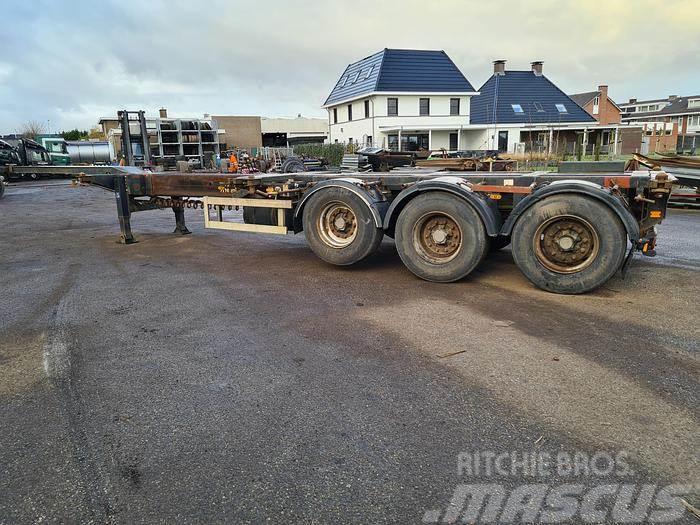 Nooteboom 3 AXLE CONTAINER CHASSIS ALL CONNECTIONS ROR DRUM Konttipuoliperävaunut
