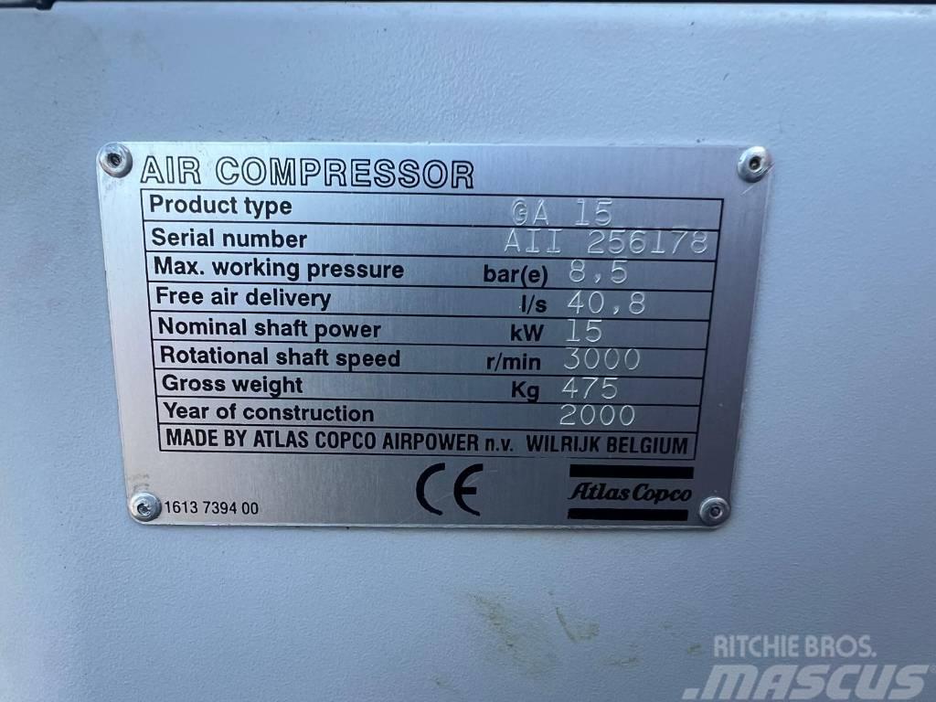 Atlas Copco Compressor, Kompressor GA 15 FF Kompressorit