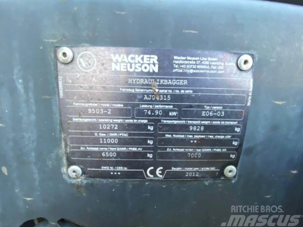 Wacker Neuson 9503-2 WD Mobilbagger Klima Löffel MS08 Pyöräkaivukoneet