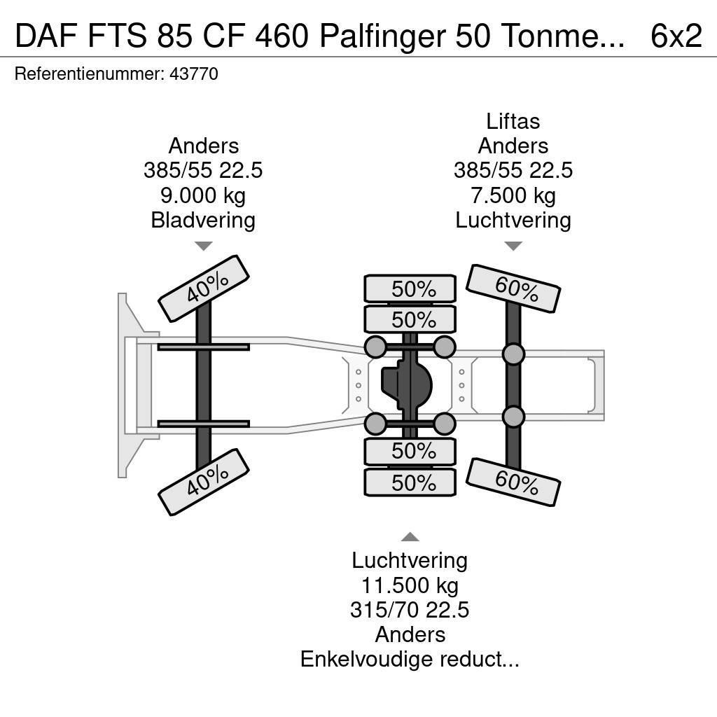 DAF FTS 85 CF 460 Palfinger 50 Tonmeter laadkraan Vetopöytäautot
