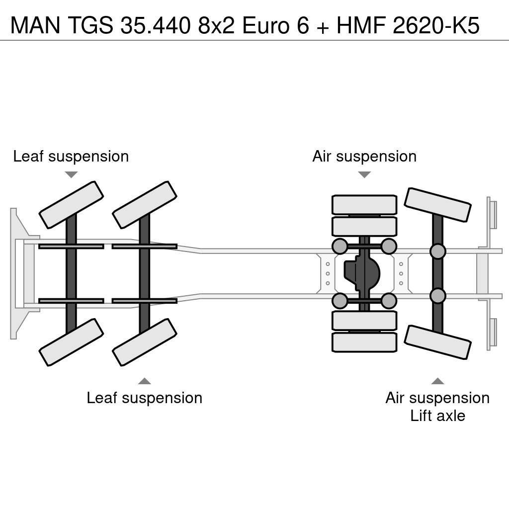 MAN TGS 35.440 8x2 Euro 6 + HMF 2620-K5 Mobiilinosturit