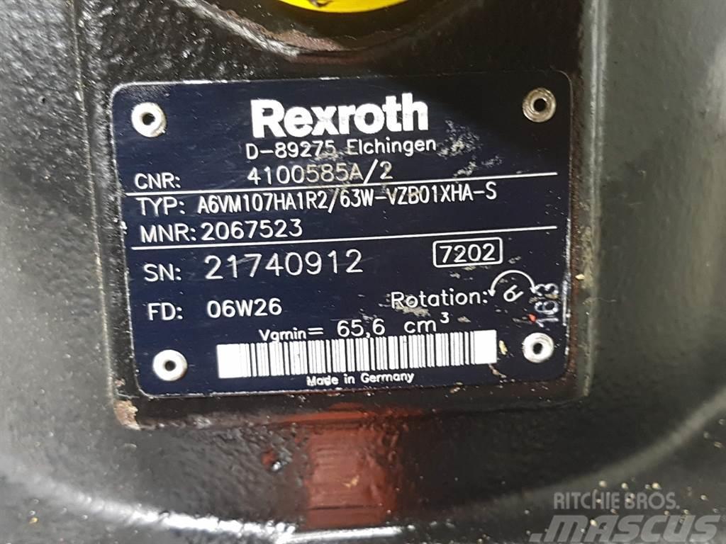 Ahlmann AZ150-Rexroth A6VM107HA1R2/63W-Drive motor Hydrauliikka