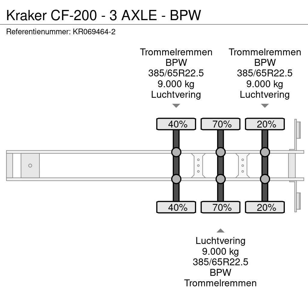 Kraker CF-200 - 3 AXLE - BPW Walking floor-puoliperävaunut