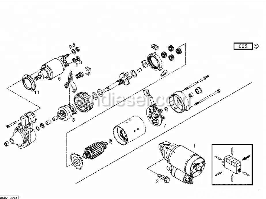 Deutz Spare-Parts-2011-1011-Starter-2 Moottorit