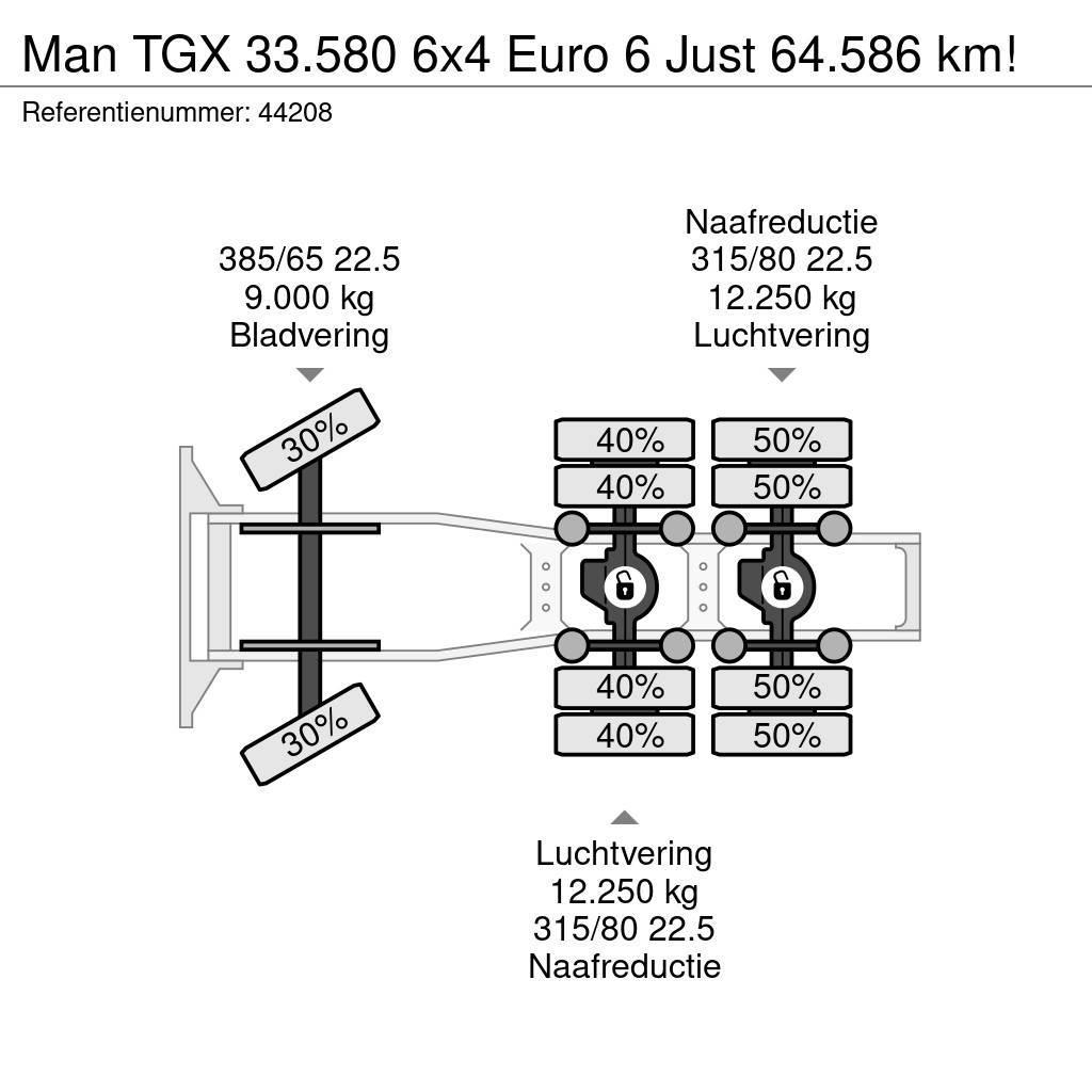 MAN TGX 33.580 6x4 Euro 6 Just 64.586 km! Vetopöytäautot