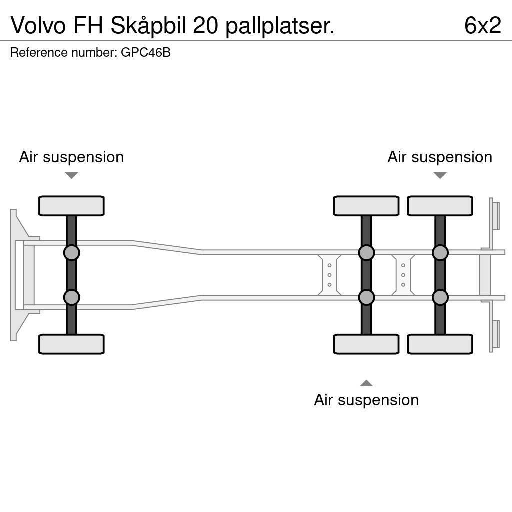 Volvo FH Skåpbil 20 pallplatser. Umpikorikuorma-autot