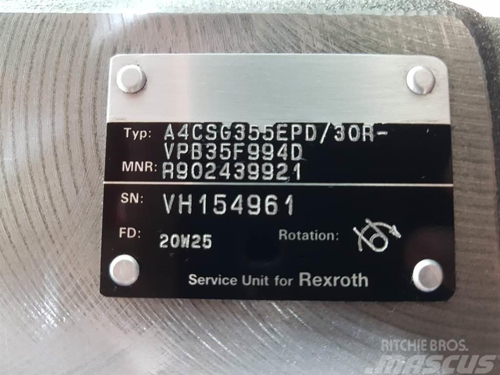 Rexroth A4CSG355EPD/30R - Drive pump/Fahrpumpe/Rijpomp Hydrauliikka