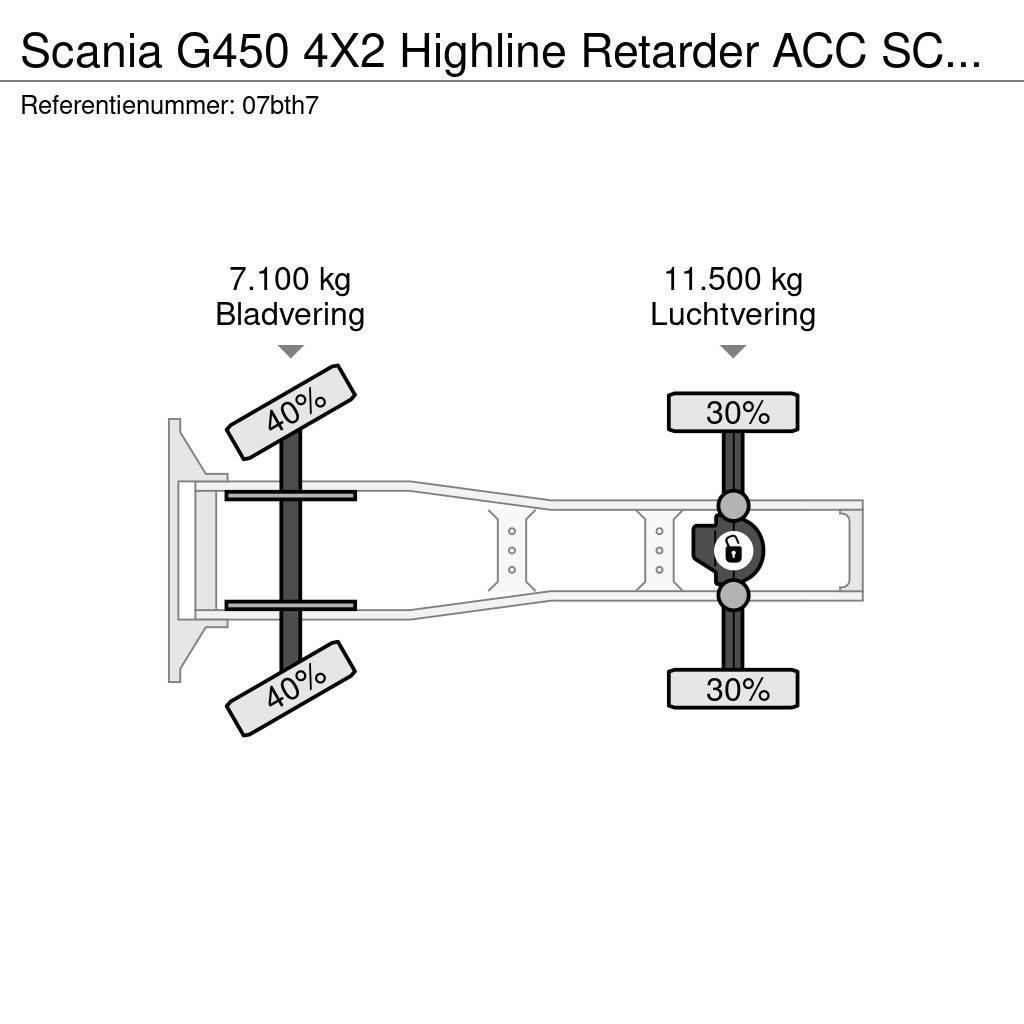 Scania G450 4X2 Highline Retarder ACC SCR-Only 777.400KM Vetopöytäautot