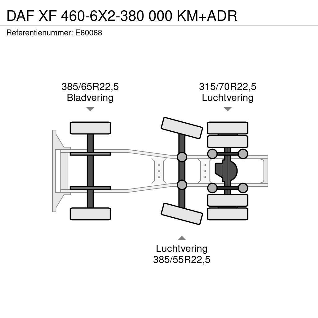 DAF XF 460-6X2-380 000 KM+ADR Vetopöytäautot
