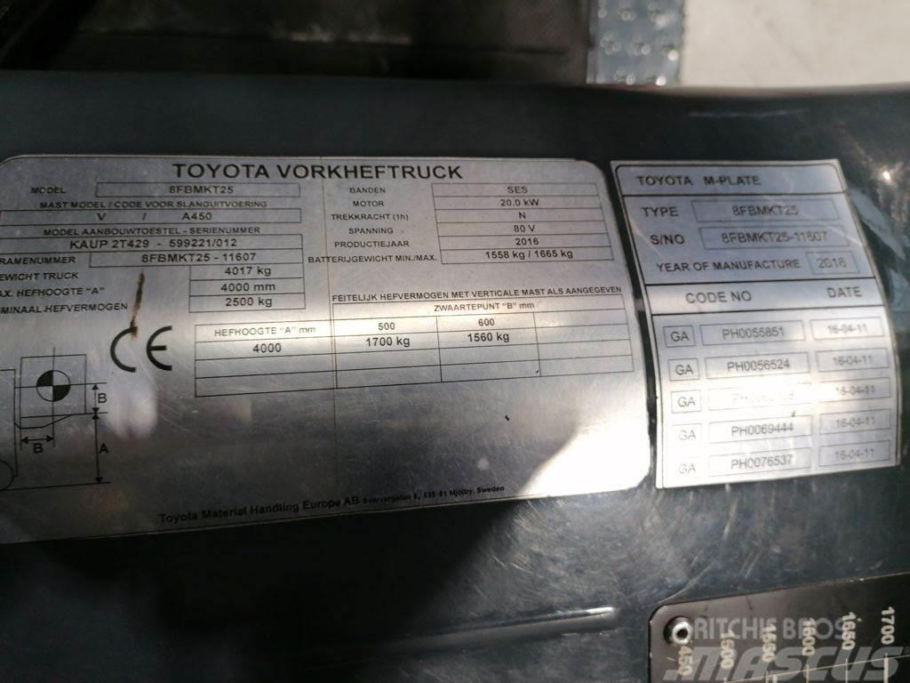Toyota 8FBMKT25 Sähkötrukit