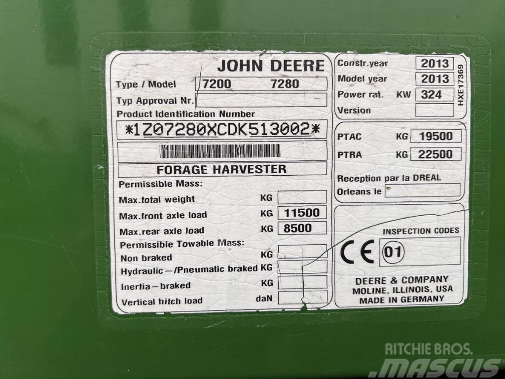 John Deere 7280 + 630B graspickup Ajosilppurit